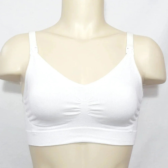 XXL Medela Basics Collection Seamless Nursing Wire Free Bra White‎ NWT  New - Picture 1 of 8
